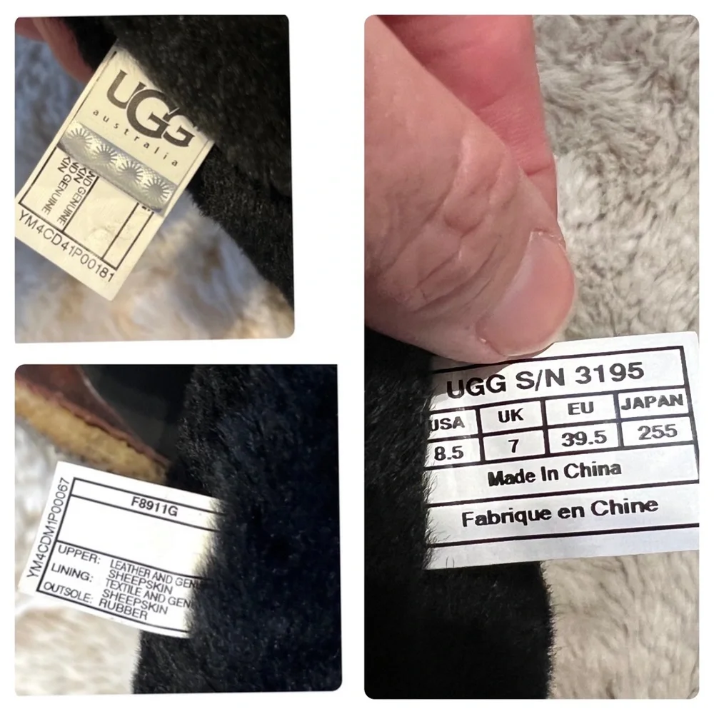 UGG Black Tall Wedge Winter Boots - Picture 16 of 16